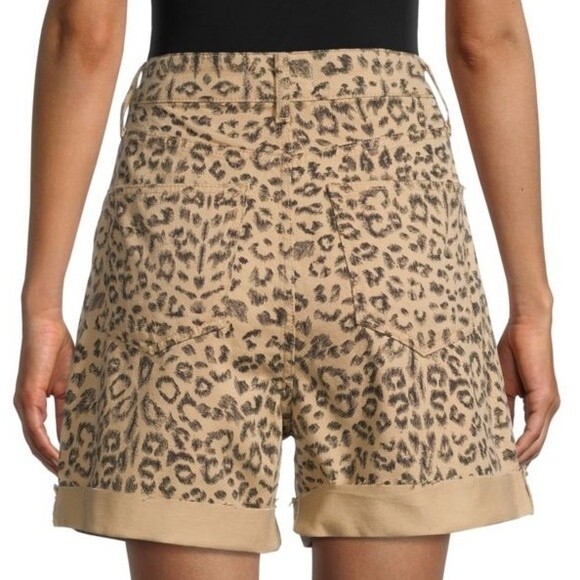 NWT Free People Printed Dogtown High Waist Shorts Cheetah Black Tan Size 29 NEW - Picture 6 of 16